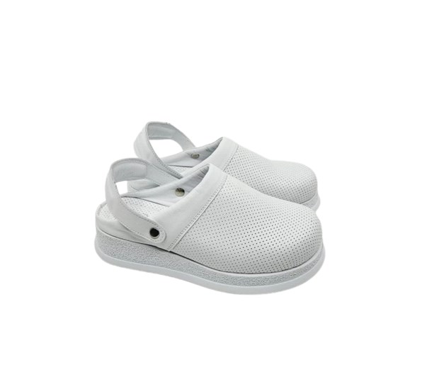 Anatomske klompe AnniLise Bartolina 2001 bijele s remenom