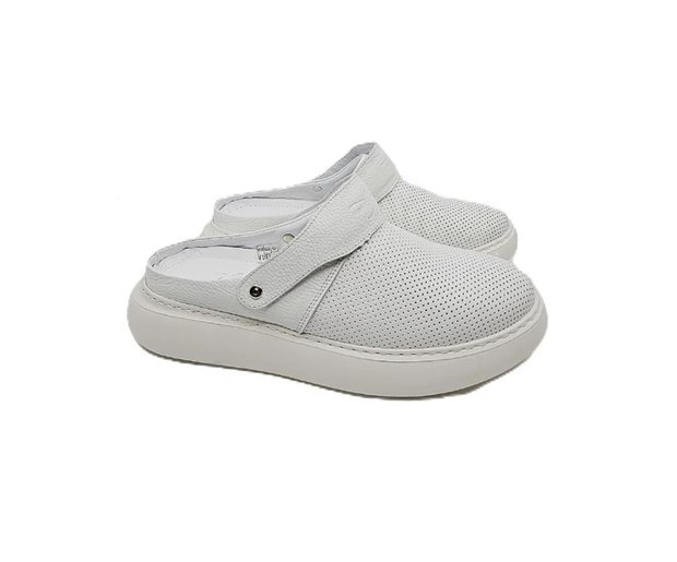 Anatomske klompe AnniLise Bartolina 3001 muške bijele