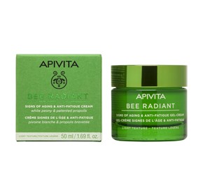 Apivita Bee Radiant gel krema lagane teksture protiv starenja i znakova umora