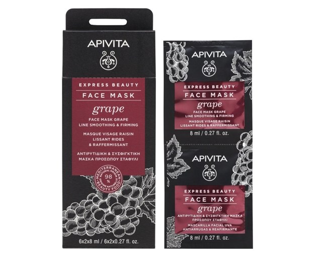 Apivita Express beauty maska za lice protiv bora s grožđem