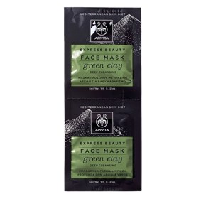 Apivita Express beauty maska za lice za dubinsko čišćenje sa zelenom glinom