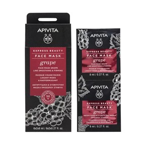 Apivita Express beauty maska za lice s grožđem 2x8ml