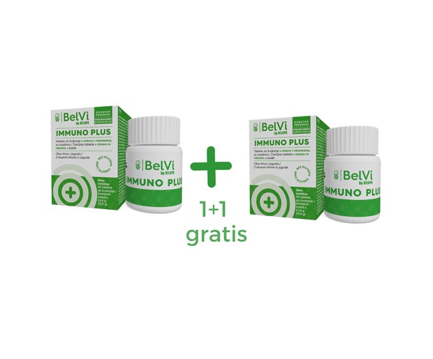 BelVi Immuno Plus tablete za žvakanje 1+1 gratis