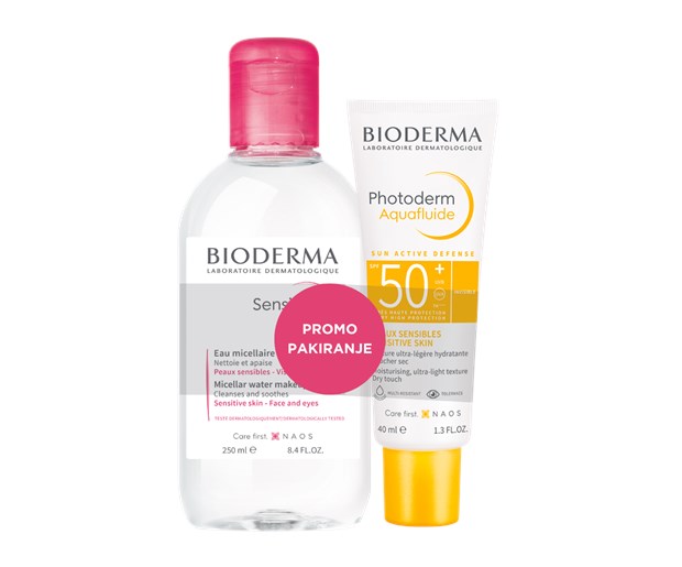 Bioderma Photoderm Aquafluid SPF50+ + Sensibio H2O micelarna voda 250ml