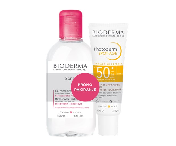 Bioderma Photoderm Spot-age SPF50+ + Sensibio H2O micelarna otopina 