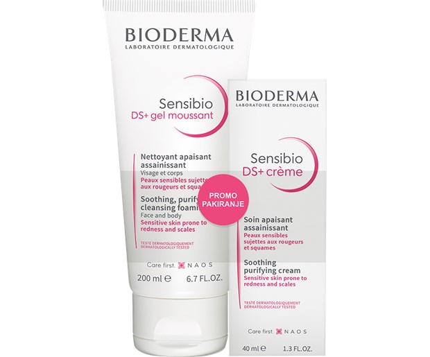 Bioderma Sensibio DS+ gel za pranje + DS+ krema promo