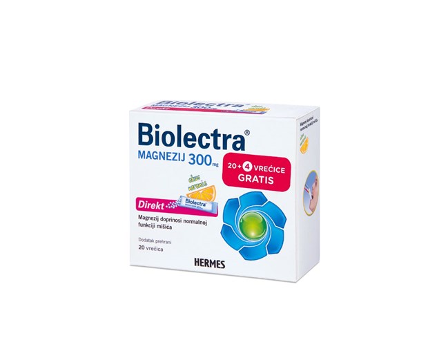 Biolectra Magnezij 300mg direkt naranča