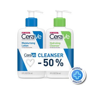 CeraVe hidratantni losion 236ml + hidratantna kremasta emulzija za čišćenje 236ml