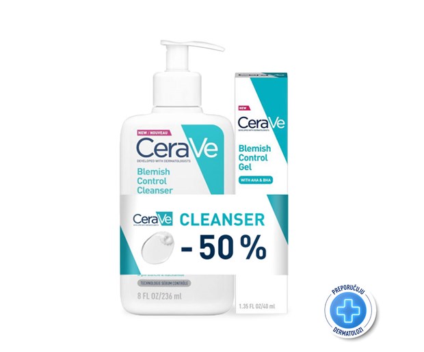 CeraVe Gel za kožu sklonu nepravilnostima + gel za čišćenje za kožu sklonu nepravilnostima