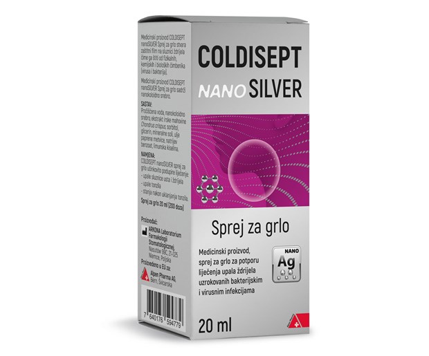 Coldisept Nanosilver sprej za grlo