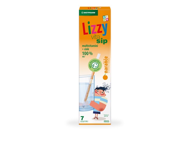 Dietpharm Lizzy Vita Sip kids multivitamini + cink