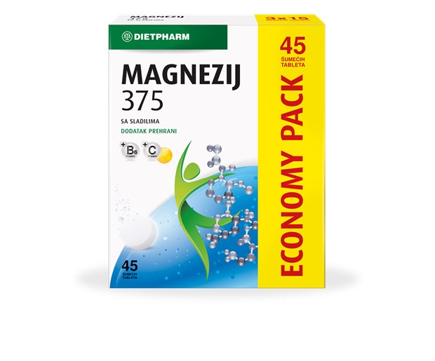 Dietpharm Magnezij 375 šumeće tablete 45
