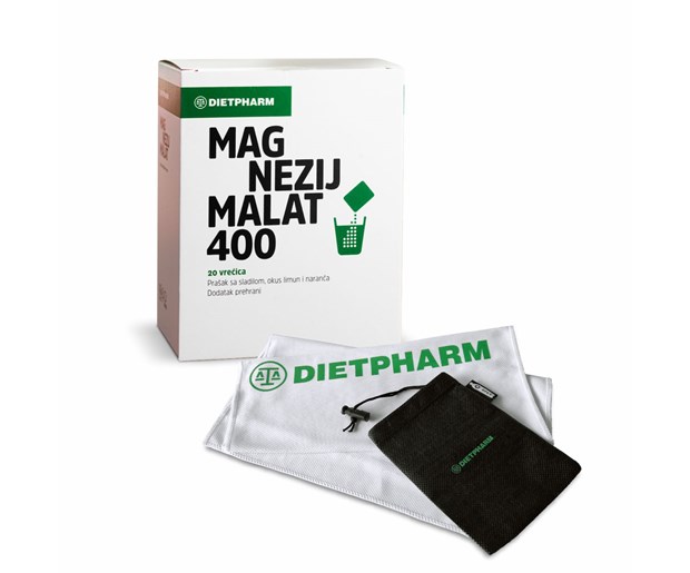 Dietpharm Magnezij malat 400 + ručnik