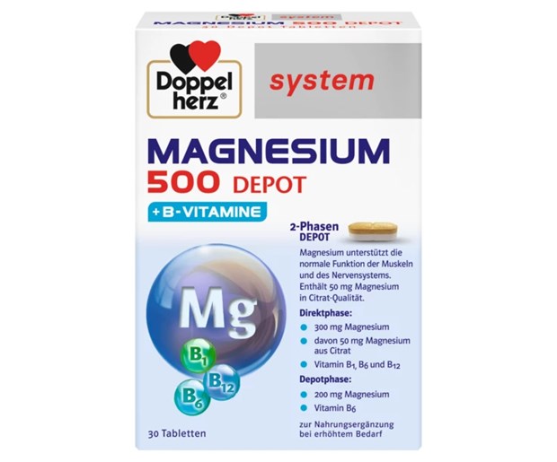 Doppelherz Magnezij 500 Depo + B vitamini