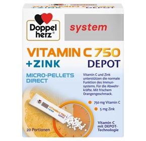 Doppelherz vitamin C 750mg + cink direkt