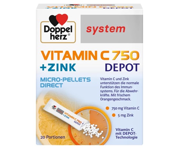 Doppelherz vitamin C 750mg + cink direkt