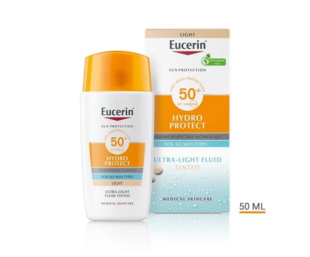 Eucerin sun Hydro protect fluid ultra lagane teksture SPF50+ 50ml svijetla nijansa