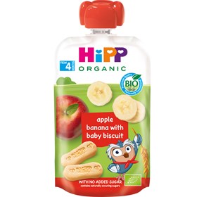 HiPPis jabuka i bananom s dječjim keksom