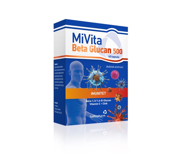 Hamapharm MiVita beta glucan 500 kapsule 40