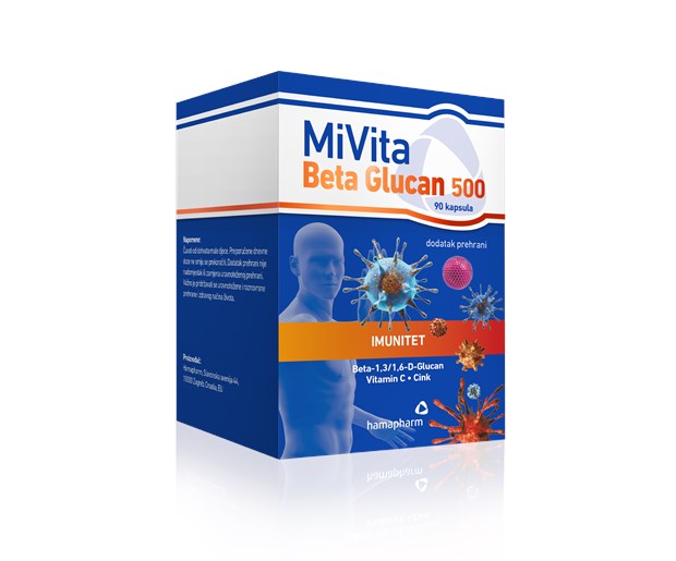 Hamapharm MiVita beta glucan 500 kapsule 90