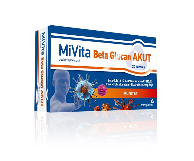 Hamapharm MiVita beta glucan akut kapsule