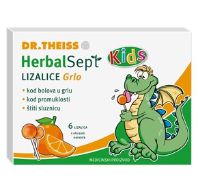 Herbalsept kids lizalice okus naranče