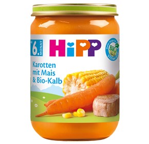 HiPP kašica mrkva i kukuruz s teletinom 190g