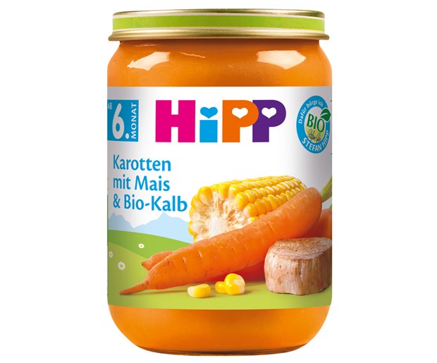 HiPP kašica mrkva i kukuruz s teletinom 190g