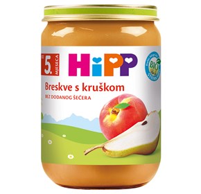 Hipp kašica breskva s kruškom 190g