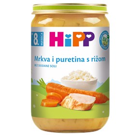 Hipp kašica mrkva i puretina s rižom 220g