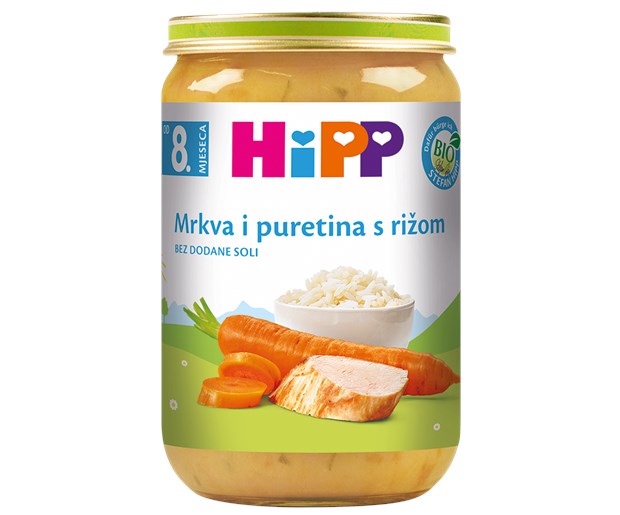 Hipp kašica mrkva i puretina s rižom 220g