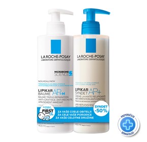 La Roche-Posay Lipikar Baume AP+M 400ml + Lipikar Syndet AP+ 400ml 