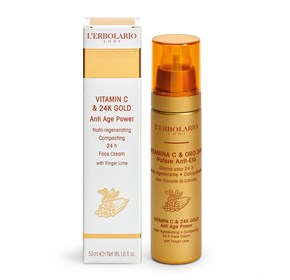 L'erbolario Vitamin C&24K gold krema za lice