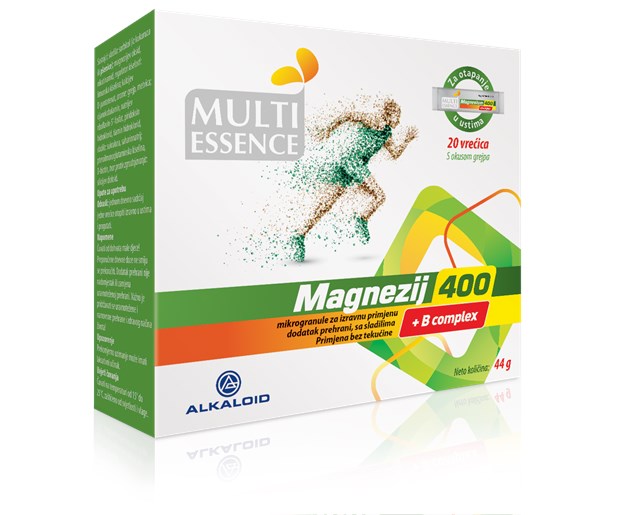 MULTI ESSENCE Magnezij 400 + B complex mikrogranule