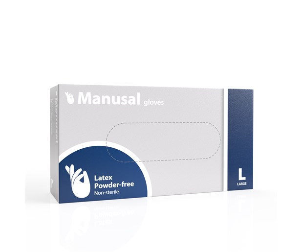 Manusal rukavice latex bez pudera L