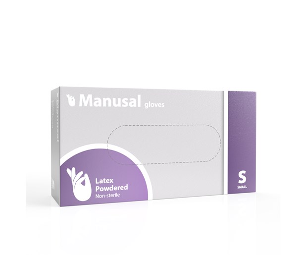 Manusal rukavice latex s puderom S