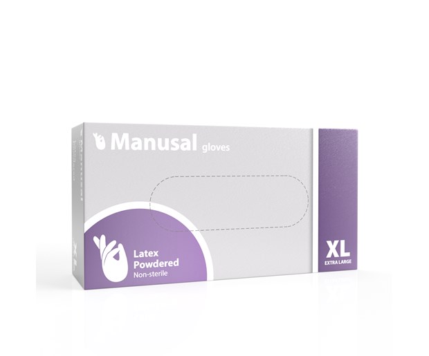 Manusal rukavice latex s puderom XL
