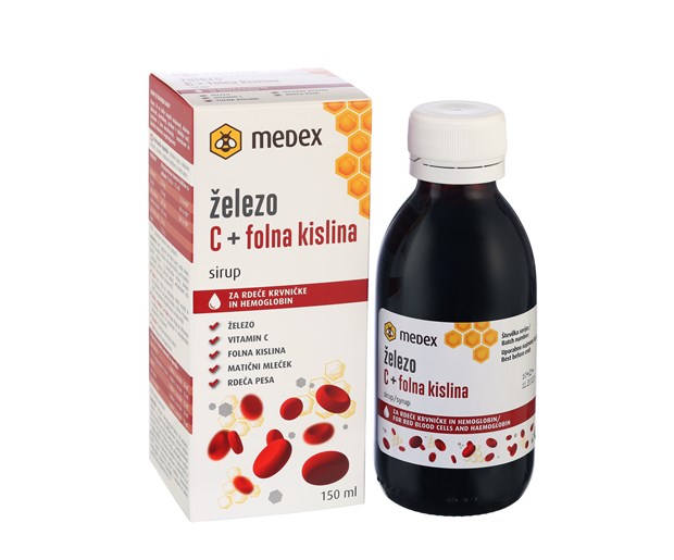 Medex sirup željezo vitamin C folna kiselina