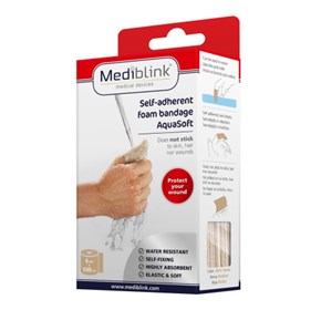 Mediblink bež samoljepljivi vodootporni zavoj 6cmx1m