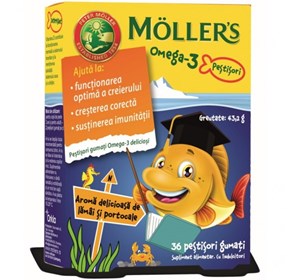Mollers Omega 3 bomboni ribice naranča