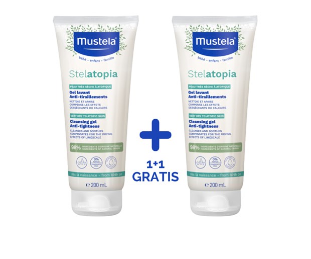 Mustela Stelatopia gel za tuširanje 200ml duo