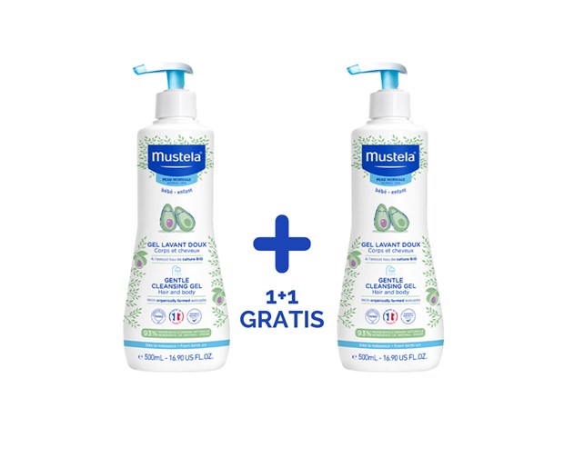 Mustela dermatološki gel 500ml duo