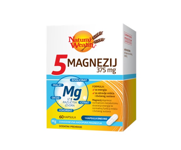 Natural Wealth 5 magnezij 375mg