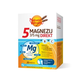 Natural Wealth 5 magnezij 375mg + vitamini B i C direkt