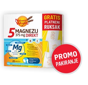 Natural Wealth 5 magnezij 375mg + vitamini B i C direkt promo paket