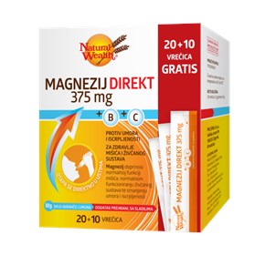 Natural Wealth Magnezij 375 direkt 20 + 10