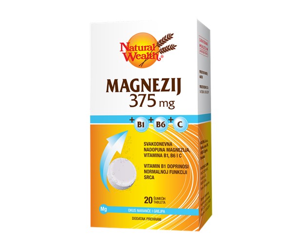 Natural Wealth Magnezij 375 šumeće tablete 20