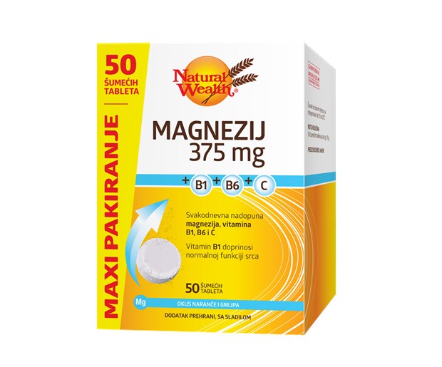 Natural Wealth Magnezij 375 šumeće tablete 50