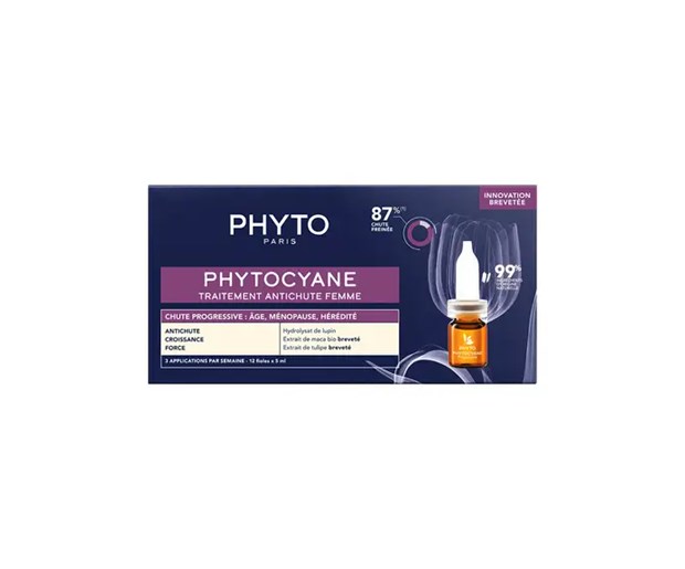 Phyto Cyane ampule protiv progresivnog ispadanja kose žene