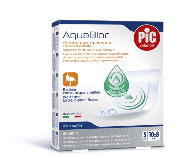 PiC antibakterijski postoperativni flasteri Aquabloc 10x8